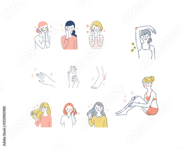 Obraz さまざまなスキンケア・ヘアケア　イメージセット