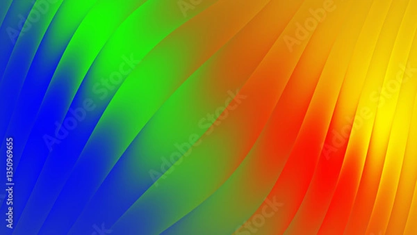 Fototapeta Vibrant Abstract Waves with Multicolored Gradient Design and Dynamic Flowing Patterns