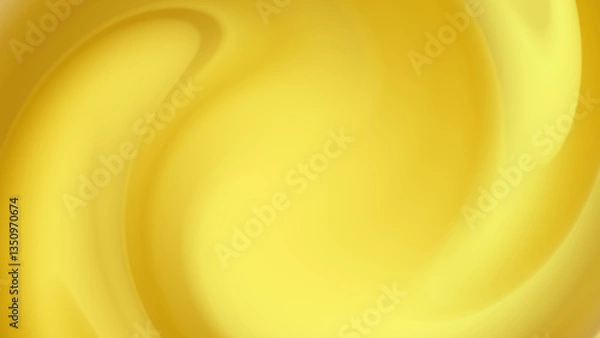 Obraz Golden Yellow Abstract Background with Swirling Vibrant Flowing Smooth Colors