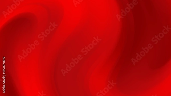 Obraz Vibrant Red Abstract Art with Fluid Waves and Smooth Gradients