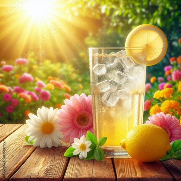 Obraz summer drink with flowers