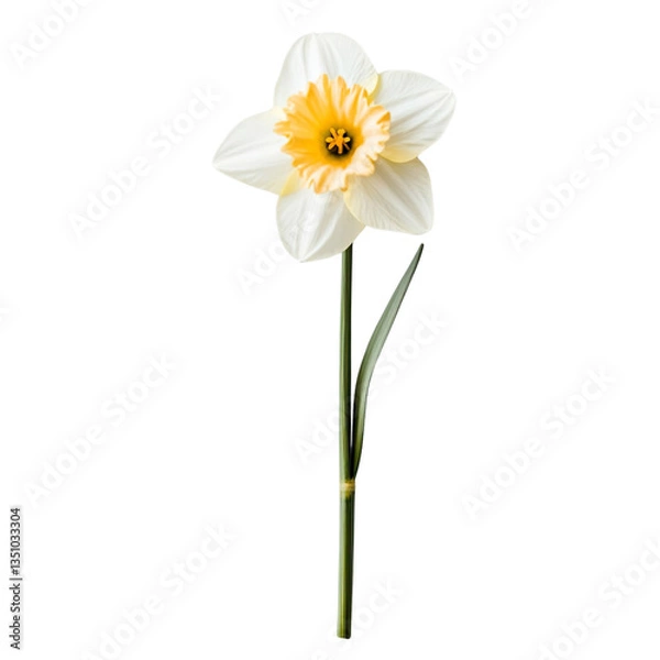 Obraz Daffodil flower or narcissus Isolated on a transparent background