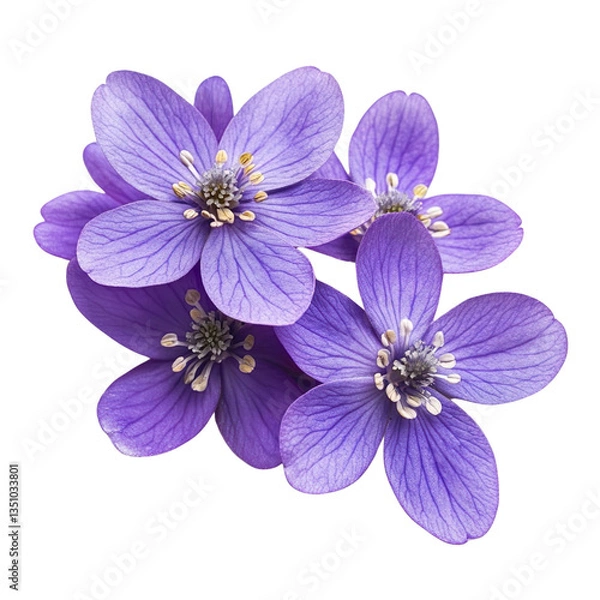 Obraz Hepatica nobilis Isolated on a transparent background
