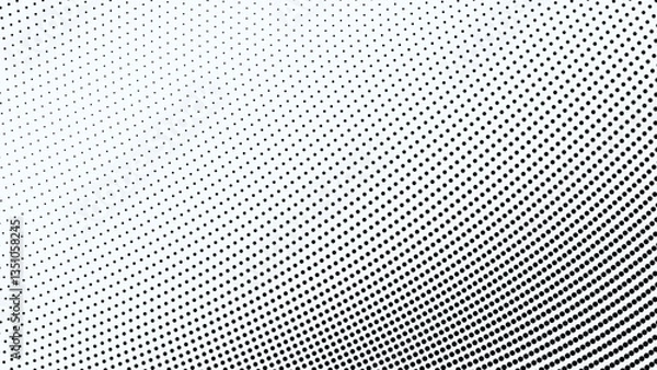 Fototapeta Black and white halftone abstract pattern for backdrop or fabric style