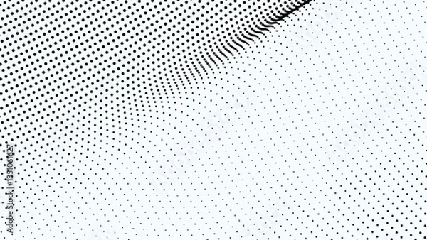 Fototapeta Black and white halftone abstract pattern for backdrop or fabric style