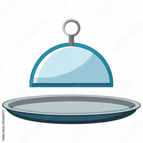 Obraz stylish serving tray with mirrored base 