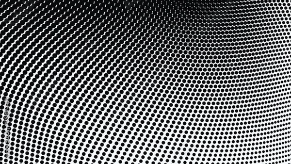 Fototapeta Black and white halftone abstract pattern for backdrop or fabric style