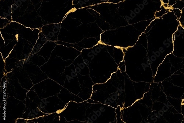 Fototapeta Dark Textured Background with Golden Lines