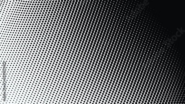 Fototapeta Black and white halftone abstract pattern for backdrop or fabric style