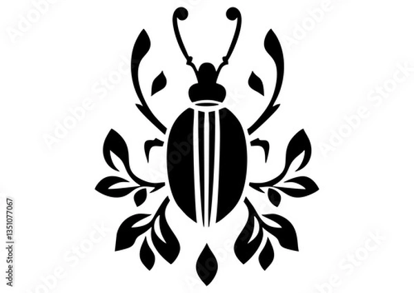 Fototapeta Art Nouveau bug Graphic Accents, vector illustration, vintage elements	
