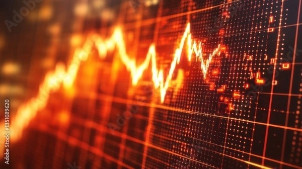 Fototapeta Understanding the causes and effects of economic downturns on global markets and communities