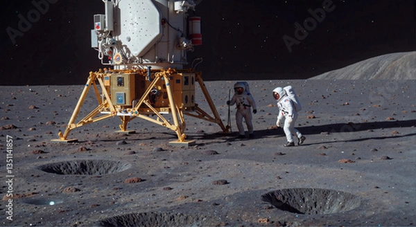 Obraz Historical Moon Landing Astronauts Lunar Module
