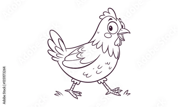 Fototapeta hen and rooster, hen vector, icon vector illustration, hen silhouette of a hen isolated on a white background, eps.