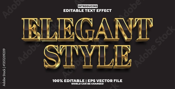 Fototapeta New elegant editable text effect in modern trend style