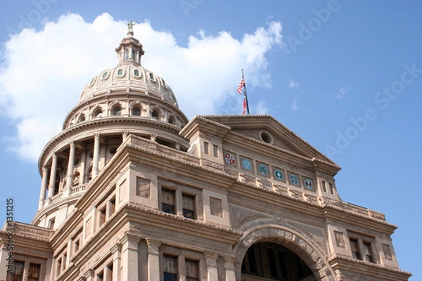 Obraz state capitol building in downtown austin, texas