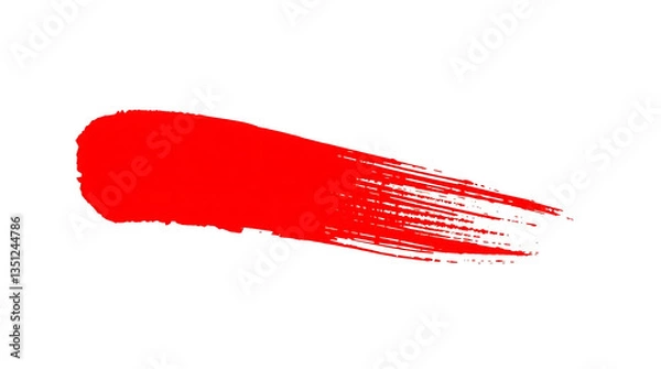 Obraz red color paint brush