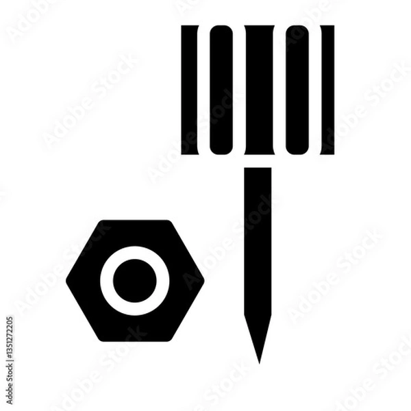 Obraz Bolt Lug Nut Glyph Icon
