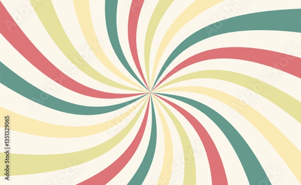Obraz Sunburst striped background design vector in purple red blue yellow and white colors Sunburst or sun burst retro background Star burst abstract backdrop. Vector illustration