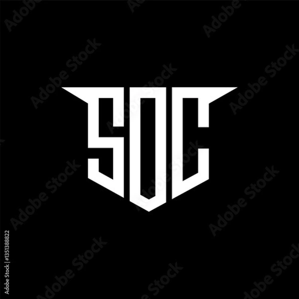 Fototapeta SDC letter logo design with white background in illustrator, vector logo modern alphabet font overlap style, calligraphy designs for logo, Poster, Invitation, etc.