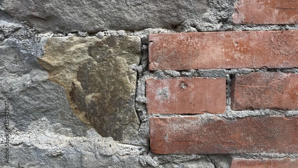 Obraz Old brick wall texture. Abstract background for design with copy space.