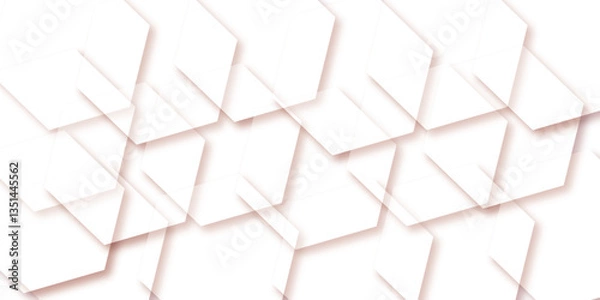 Obraz broken heart on white background .Abstract Geometric Pattern: Repeating Hexagon Design with Thin Lines on White Background