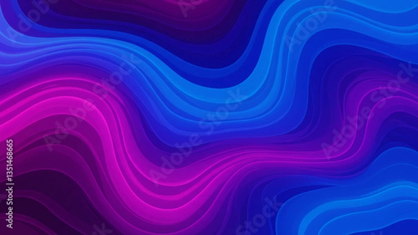 Fototapeta Ultraviolet spectrum reveals abstract waves in a glowing form. This can be used as a background for banners, backdrops, or as a texture for 3D mapping