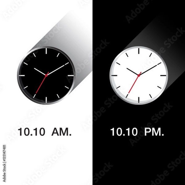 Obraz Clock and wall clock