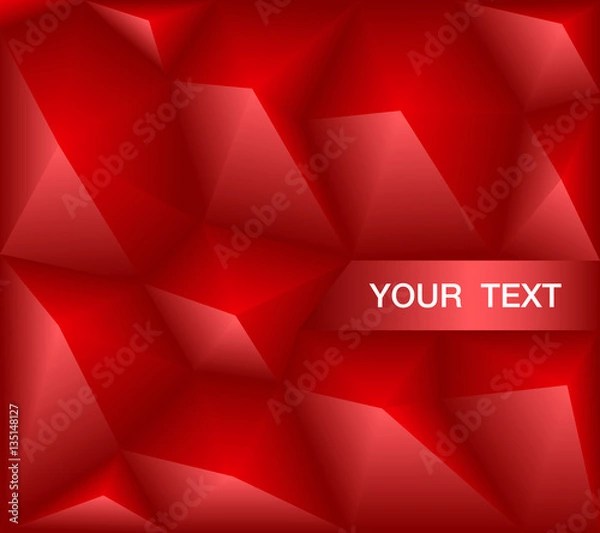 Obraz Red Polygon Background