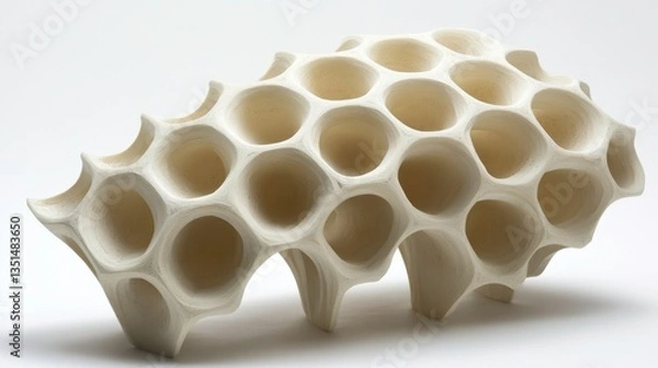 Fototapeta Innovative 3d printed structure modern design studio sculpture contemporary environment artistic viewpoint