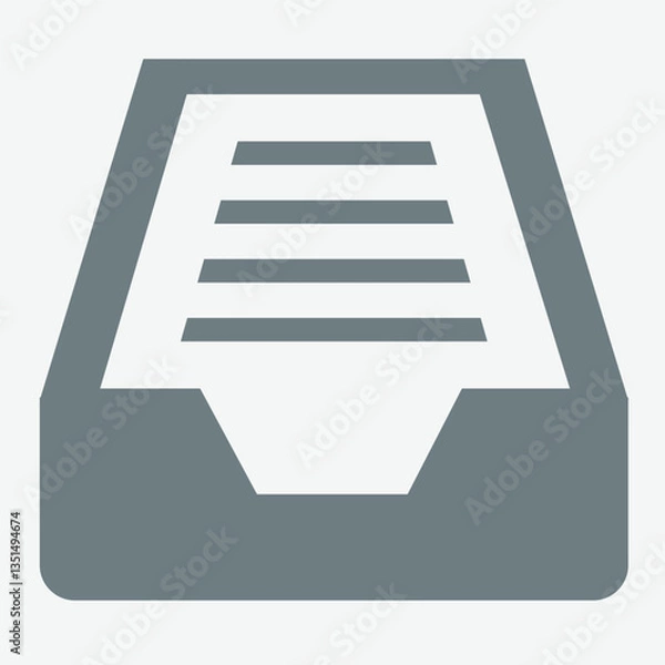 Obraz Storage data icon, representing digital storage, cloud, and information management.