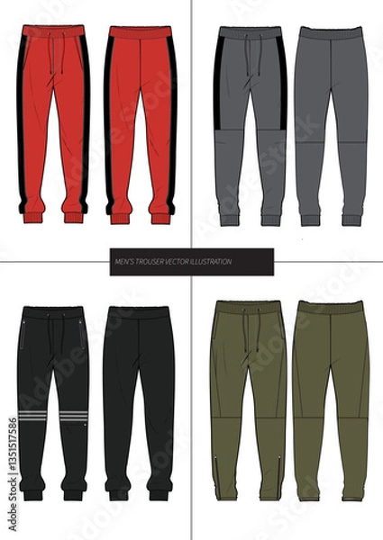Obraz MEN’s Trouser vector illustration