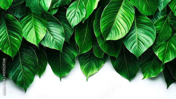 Obraz Lush Green Foliage: Nature's Vibrant Botanical Background