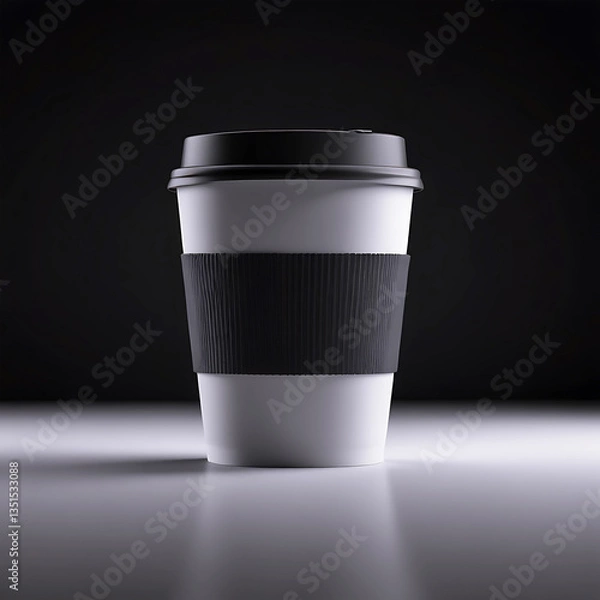 Obraz Eco hot disposable coffee cup mockup