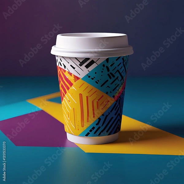 Obraz Eco hot disposable coffee cup mockup