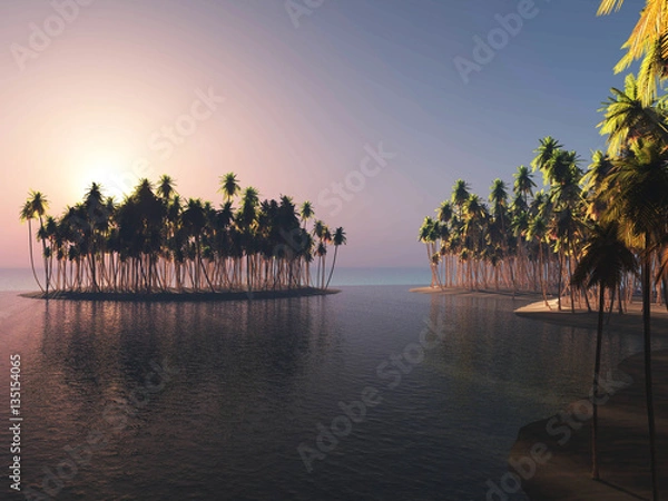 Obraz 3d illustration beautiful island
