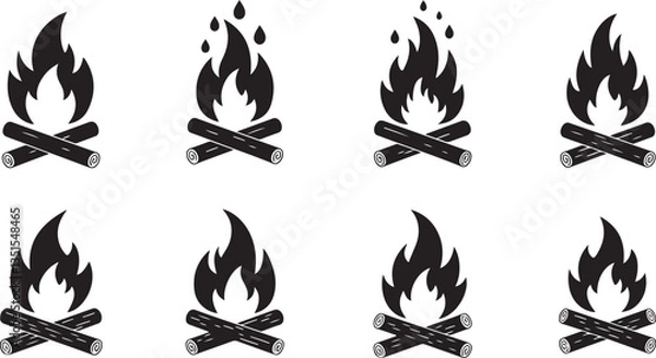 Fototapeta bonfire icon or logo isolated sign symbol vector illustration - Collection of high quality black style vector icons
