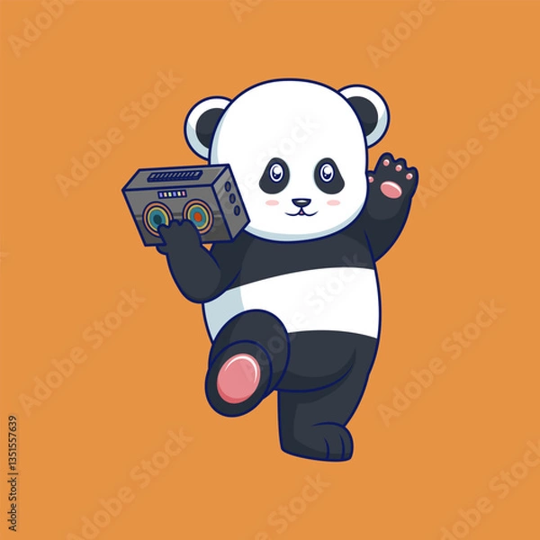 Obraz Panda with Boombox