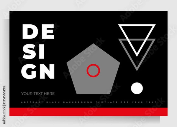Fototapeta Design of cover of business brochure, flyer, folder, poster. Vector template with geometric shapes.