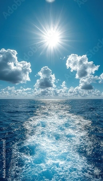 Obraz Ocean Wake under Bright Sunny Sky