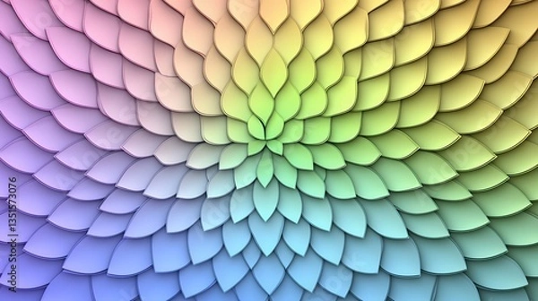 Fototapeta Colorful Scales in Gradient Pattern with Soft Lighting and Textured Background