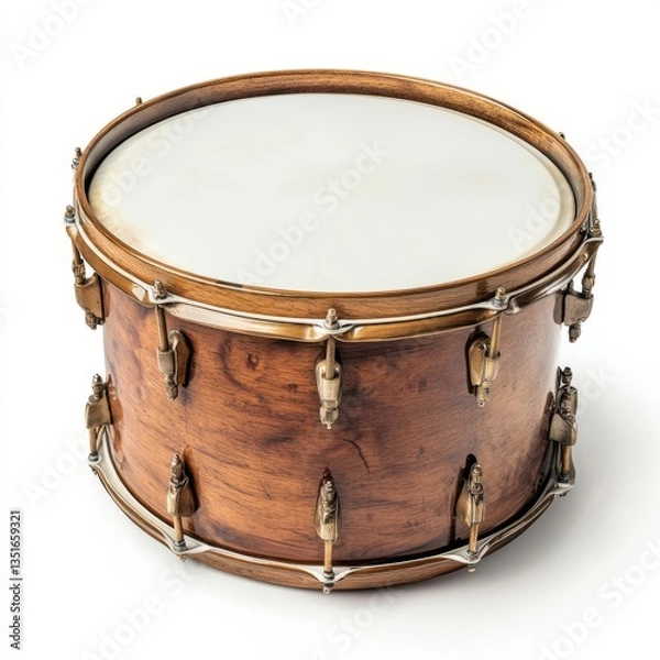Obraz Generic Marching Band Scene Drum Wooden Background.