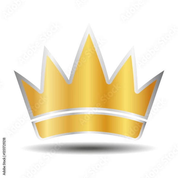 Fototapeta The crown is a symbol of monarchical power on a white background