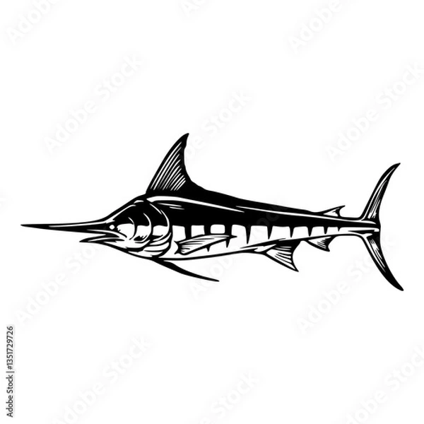Obraz ilustration background vector marlin fish