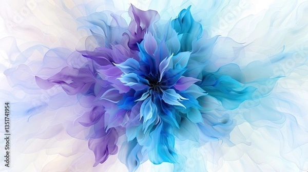 Fototapeta A beautiful abstract artwork of a flower in vivid colors