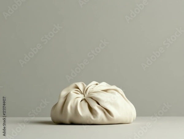 Fototapeta Delicious dumpling on a neutral background.