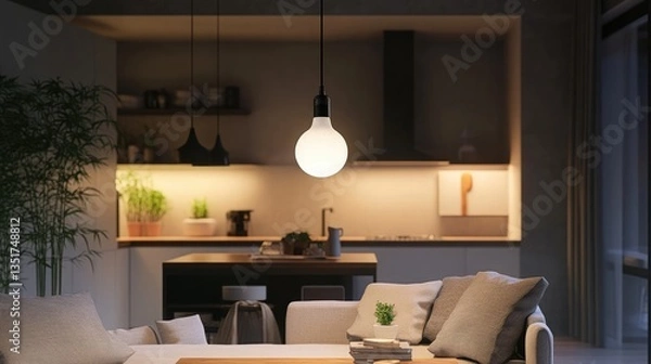 Fototapeta Versatile LED light offering sustainability and optimal illumination for any space