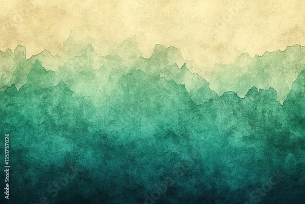 Fototapeta Abstract Watercolor Landscape Depicting Gradient Hues and Texture