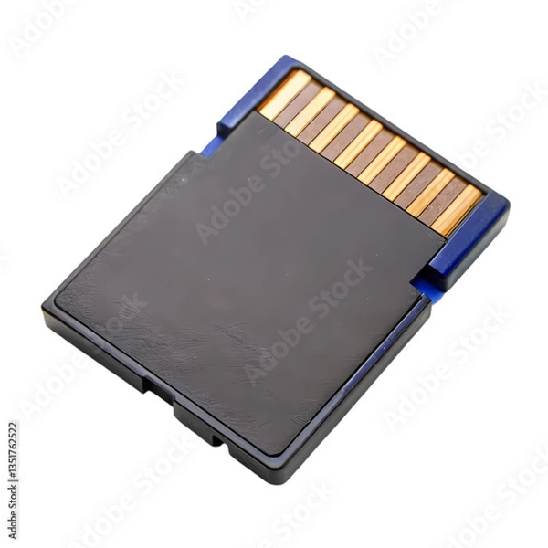 Fototapeta SD Card Memory Stock Photo isolated on transparent background