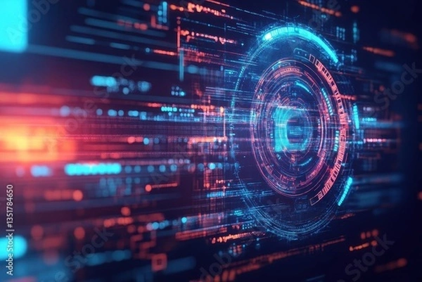 Obraz Professional digital camera captured from an artistic angle with a focus on lens and body for photography enthusiasts