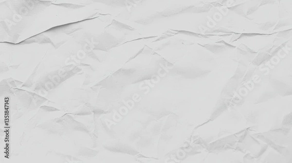 Fototapeta Crumpled White Paper Texture Background for Creative Design Projects and Artwork